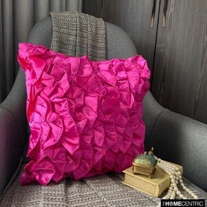 Pink Floral Decorative Pillow